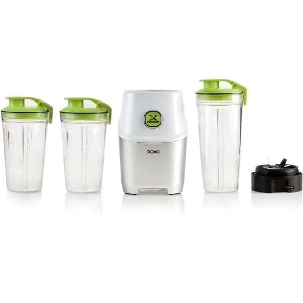 Xpower Blender - DOMO - DO700BL - 1000 W - 3 flaskor - 10 stycken - Grå