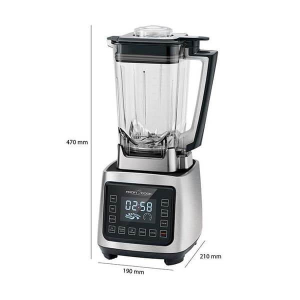 Mixerskål - PROFICOOK - PC-UM 1127 - 2000 Watt - 2 L - Svart, Rostfritt stål