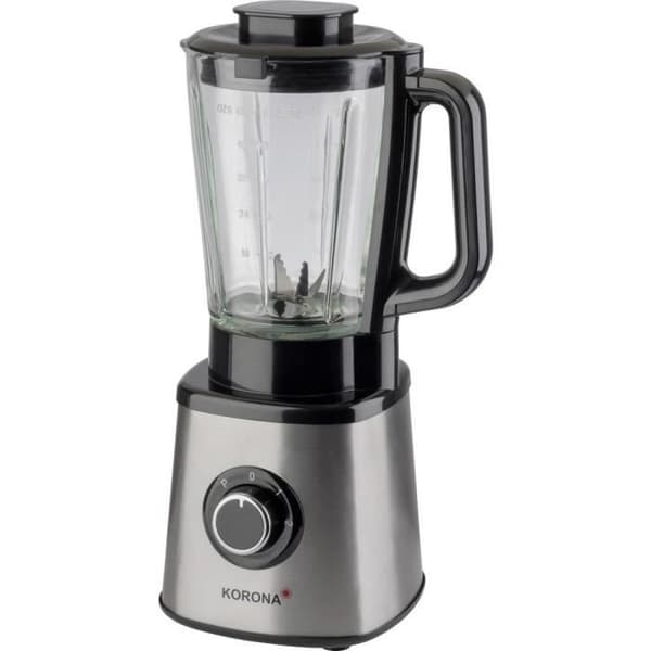 Korona Blender 24040 med glaskanna - 600 watt max. - 2 effektnivåer - 1,5 L kapacitet - Ice Crush funktion - svart