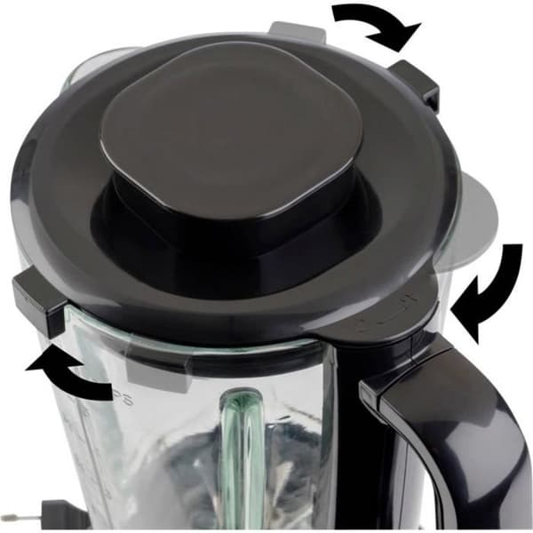 Korona Blender 24040 med glaskanna - 600 watt max. - 2 effektnivåer - 1,5 L kapacitet - Ice Crush funktion - svart