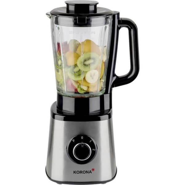 Korona Blender 24040 med glaskanna - 600 watt max. - 2 effektnivåer - 1,5 L kapacitet - Ice Crush funktion - svart