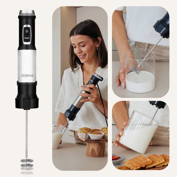 Zeegma Handy Chef 5in1 stavmixer - 1500W - 15 hastigheter - BPA-fri - Rostfria blad - 800 ml