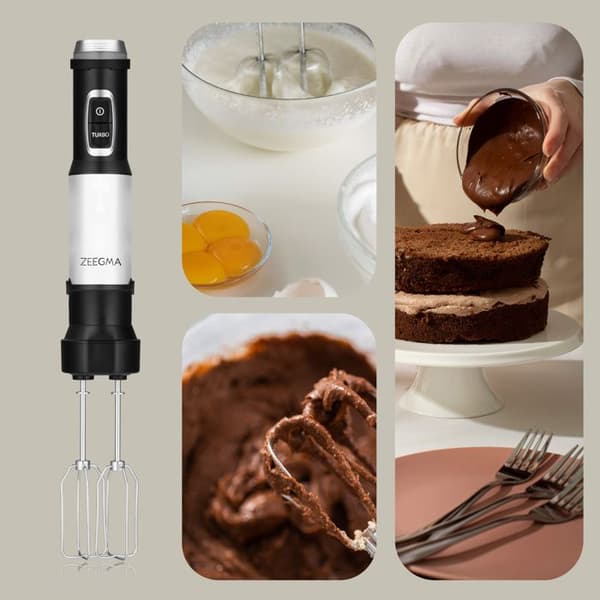 Zeegma Handy Chef 5in1 stavmixer - 1500W - 15 hastigheter - BPA-fri - Rostfria blad - 800 ml