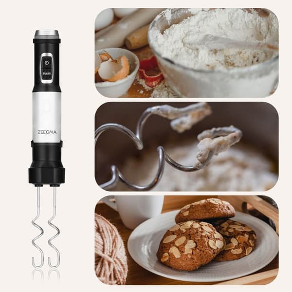 Zeegma Handy Chef 5in1 stavmixer - 1500W - 15 hastigheter - BPA-fri - Rostfria blad - 800 ml