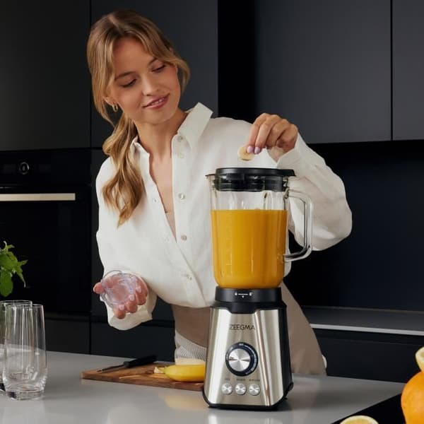 ZEEGMA Grand Vitamine - Elektrisk mixer - 1600 W - Multifunktionsmixer - 1,75 L - 6 blad - Krossad is - 3 program - BPA-fri