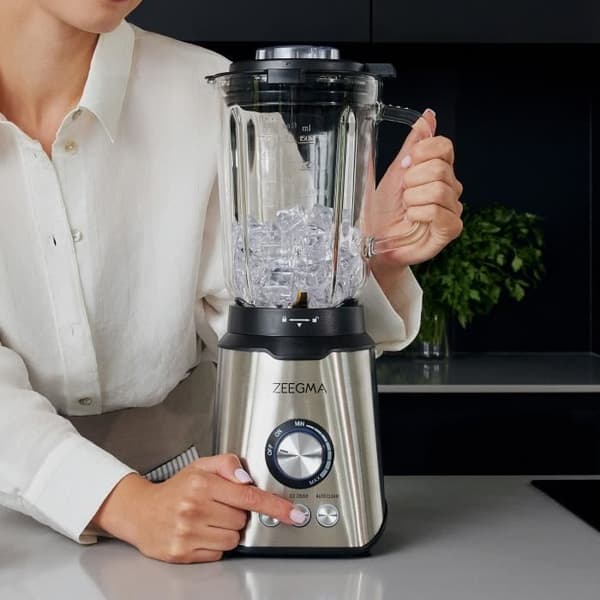 ZEEGMA Grand Vitamine - Elektrisk mixer - 1600 W - Multifunktionsmixer - 1,75 L - 6 blad - Krossad is - 3 program - BPA-fri