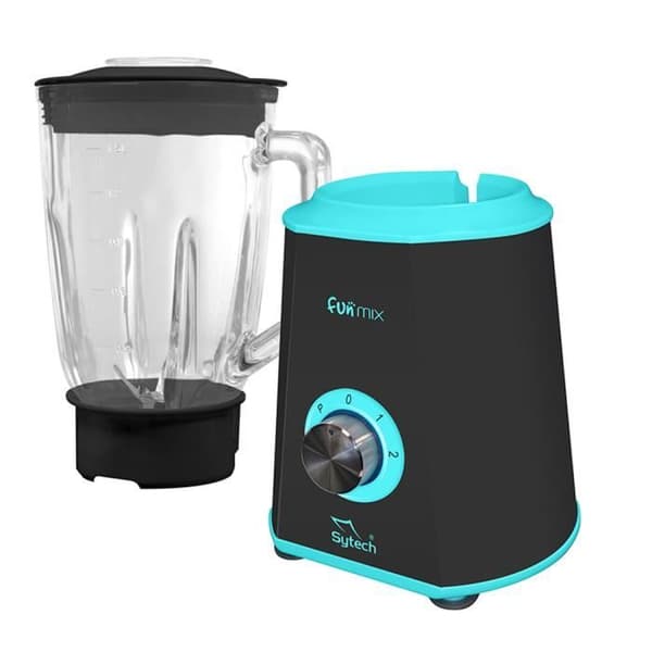 Glasmixer 600W - 6 blad i rostfritt stål - svarta
