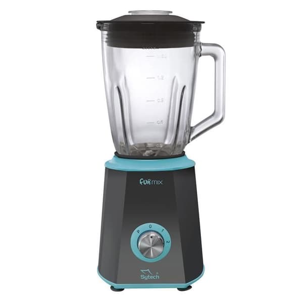 Glasmixer 600W - 6 blad i rostfritt stål - svarta