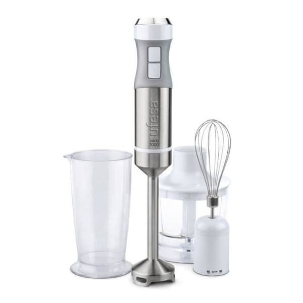Ufesa BP4582Vario 1000 Max – stavmixer, 1000W effekt, 20 hastigheter + TURBO, kropp och blad i rostfritt stål, design