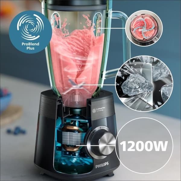 Mixer - Philips - 5000 Series - 1200W - 2L - 3 hastigheter + Puls