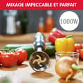 Miniatyrbild 3 av 5: MOULINEX 4in1 Quickchef Immersion Mixer, 10 hastigheter, minihackare, visp, potatisstötare, 800 ml kopp, 1000W, svart/rostfritt stål DD65H810