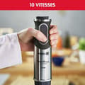Miniatyrbild 4 av 5: MOULINEX 4in1 Quickchef Immersion Mixer, 10 hastigheter, minihackare, visp, potatisstötare, 800 ml kopp, 1000W, svart/rostfritt stål DD65H810