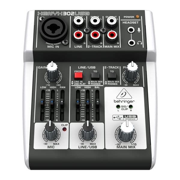 Behringer XENYX 302USB PA och studiokonsoler
