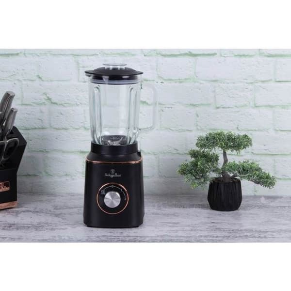 Mixeur - BERLINGERHAUS - BH-9449 - 1000 W - Skål i glas 1,5 L - Samling Black Rose