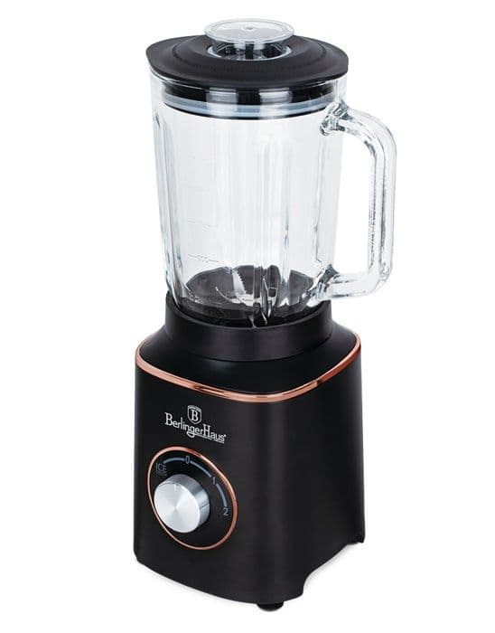 Mixeur - BERLINGERHAUS - BH-9449 - 1000 W - Skål i glas 1,5 L - Samling Black Rose