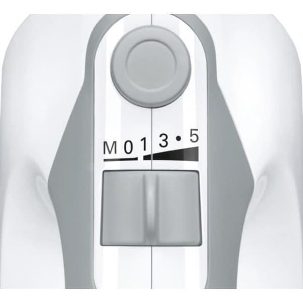 BOSCH MFQ36470 ERGOMIXX handmixer - 450W, 5 hastigheter + puls, rostfritt stål blandarfot tillbehör