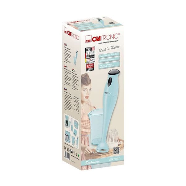 Stavmixer - Clatronic - SM 3577 - Rostfritt stål - 180 watt - Blå