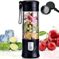 Miniatyrbild 2 av 4: USB Blender Mini Portable Fruktblandare - Små myror - 6 blad i rostfritt stål - Svart