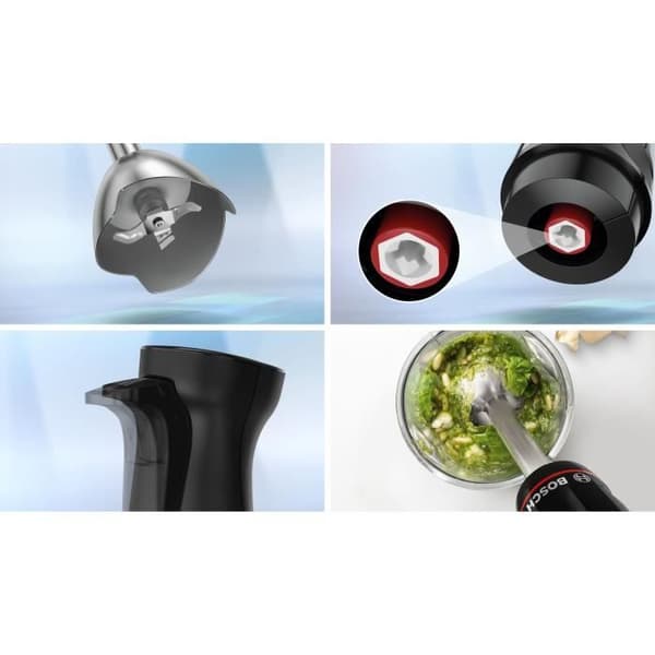 Stavmixer - BOSCH - MSM4B621 - 1000 W - 4 vassa blad - Mixerskål - Minihackare - Visp - Keramiskt redskap