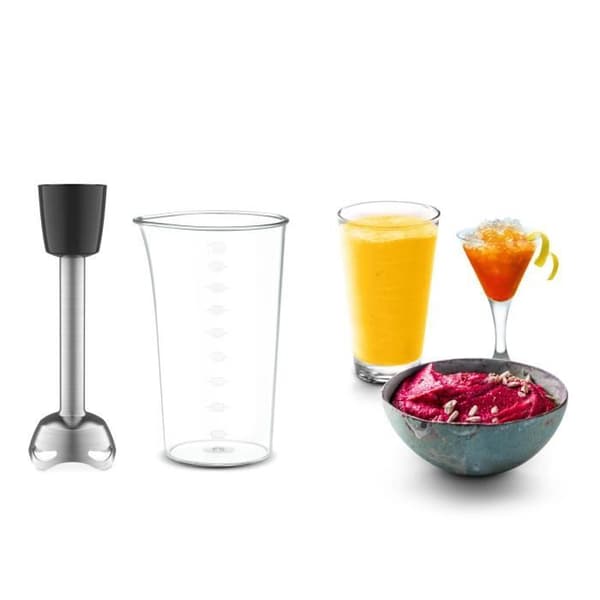 MOULINEX Handmixer, Powermix Silence, 600 W, Tyst teknik, Ergonomiskt handtag HM653910