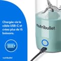 Miniatyrbild 3 av 6: Blender bärbar - NUTRIBULLET - NBP003LBL - 70W - 0.475L - Ljusblå - 1 gourd inkluderad