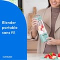 Miniatyrbild 2 av 6: Blender bärbar - NUTRIBULLET - NBP003LBL - 70W - 0.475L - Ljusblå - 1 gourd inkluderad