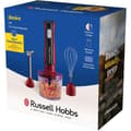 Miniatyrbild 6 av 6: Mixerstav 3 i 1: mixer/hackare/visp - RUSSEL HOBBS - Desire Red - 500 W - 2 hastigheter + Pulse - Röd