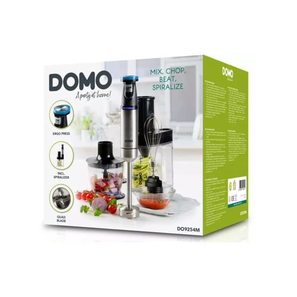 Mitt grönsaksmixerset - DOMO - DO9254M - 800 W - Variabel hastighet - 4 tillbehör - Rostfritt stål