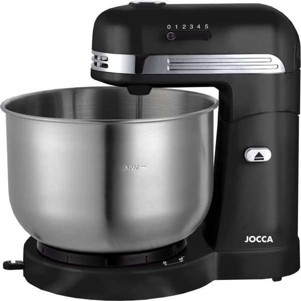 JOCCA Matberedare - 3,5 L Skål i Rostfritt Stål - 5 Hastigheter - Svart och Grå