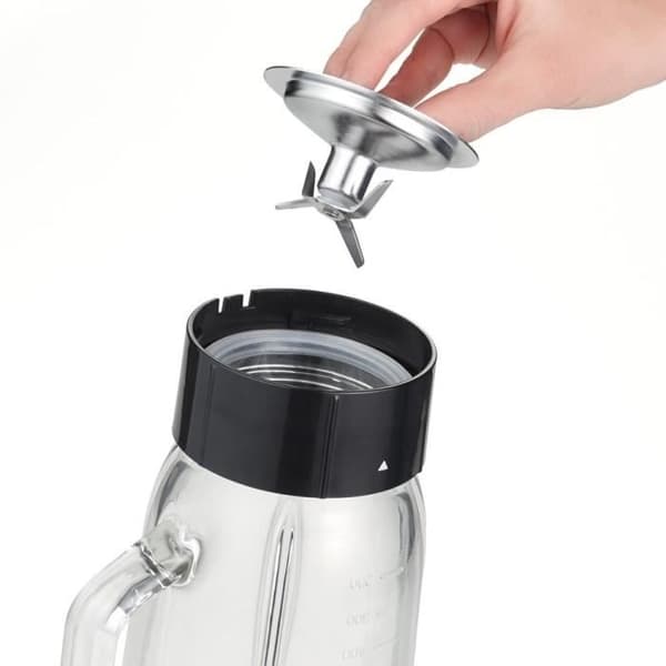 Mixer - SEVERIN - SM3734 - 500 W - 1 L glasskål - 2 hastigheter + pulsfunktion - Rostfritt stål/Svart