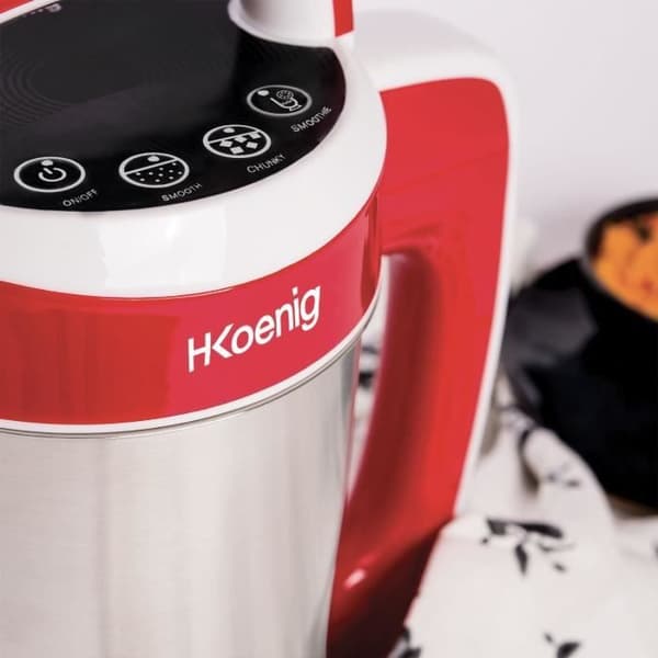 Varmeblender - H.Koenig - MXC18 - 850 W - 1,1 L - Rustfrit stål - 2 tilberedningsprogrammer - rød