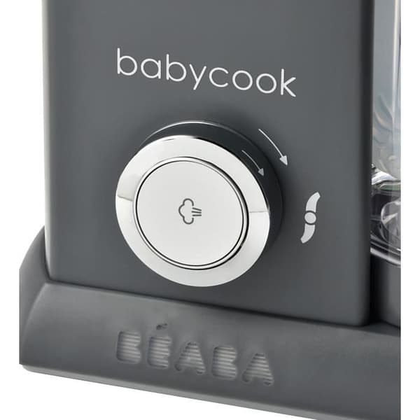 BÉABA - Babycook Solo - 4-in-1 vauvan ruokakone, mikseri ja keitin - höyrystin - tummanharmaa