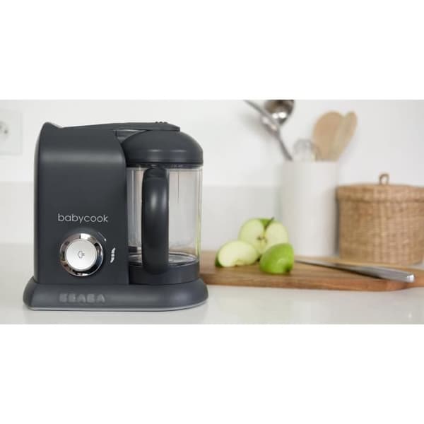 BÉABA - Babycook Solo - 4-in-1 vauvan ruokakone, mikseri ja keitin - höyrystin - tummanharmaa