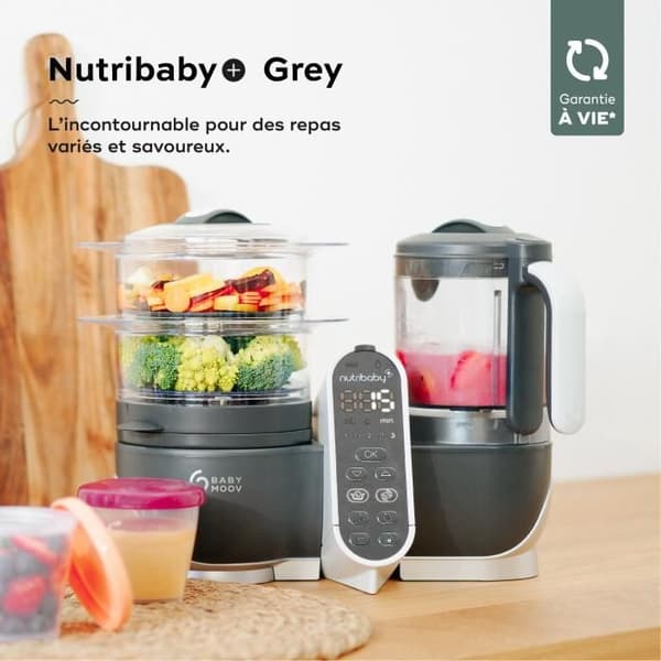 BABYMOOV Nutribaby vauvanruokintarobotti (+) Teollinen harmaa