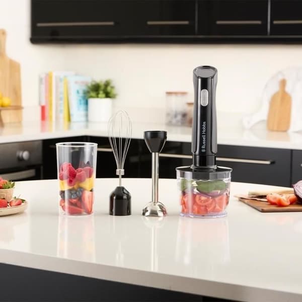 3-i-1 stavmixer/hackare/visp - RUSSEL HOBBS - Desire Matte Charcoal - 500W - 2 hastigheter + puls - svart
