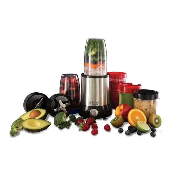 Tehosekoitin - RUSSELL HOBBS - Nutri Boost 23180-56 - 700 W sekoitin - 15 lisävarustetta - 3 kulhoa (700ml) - 2 kulhoa (350ml)