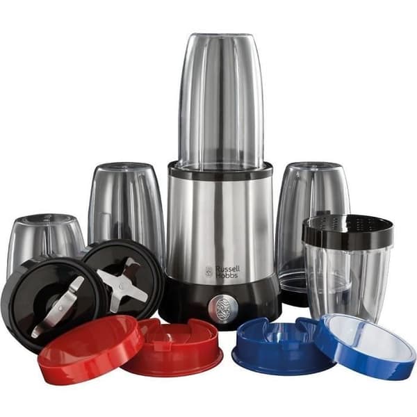 Tehosekoitin - RUSSELL HOBBS - Nutri Boost 23180-56 - 700 W sekoitin - 15 lisävarustetta - 3 kulhoa (700ml) - 2 kulhoa (350ml)