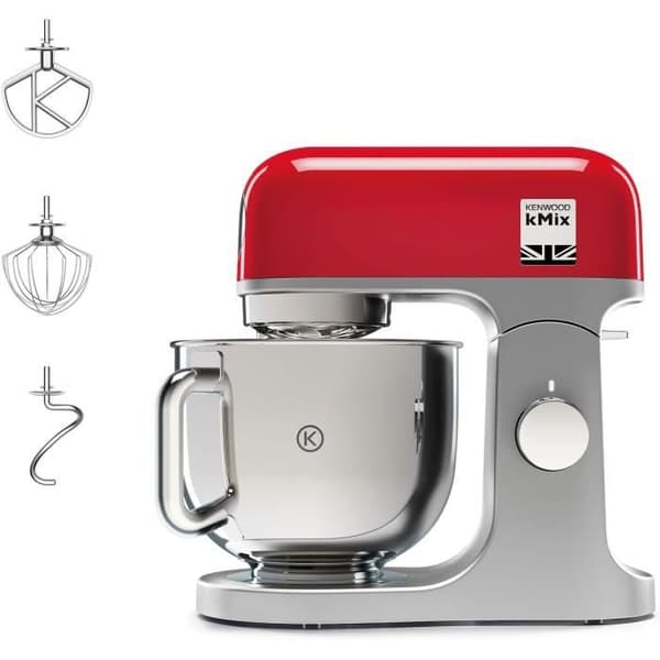 KENWOOD kMix KMX750RD köksmaskin - metallhus - röd - 1000 W - 5 l metallskål