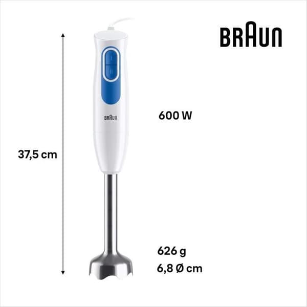 BRAUN MQ20.236M stavmixer - 600 W motor - 2 hastigheter - EasyTwist-system