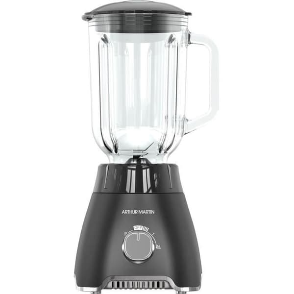 Mixer - ARTHUR MARTIN - AMPB40 - 1,5L graderad glasskål - 400W - 2 hastigheter + puls - Grå