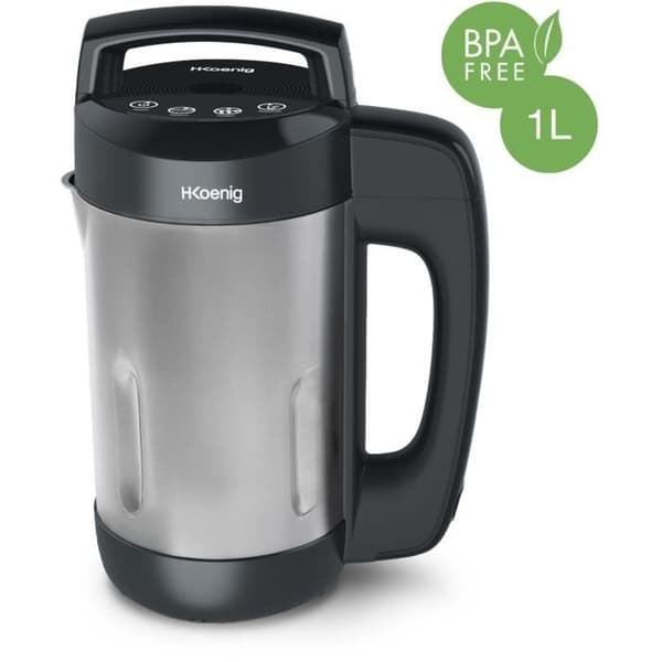 Varmeblender - H.Koenig - MXC20 - 850 W - 1,1 L - Rustfrit stål - 2 tilberedningsprogrammer - sort