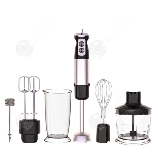 INN Stavmixare 6 i 1 600w 12 hastighetsinställningar, handmixare i rostfritt stål, dykblender, handblender