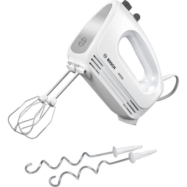 Mixer - BOSCH CleverMixx - 400W - 4 hastigheter + Pulse - 2 vispar + 2 knådare av rostfritt stål