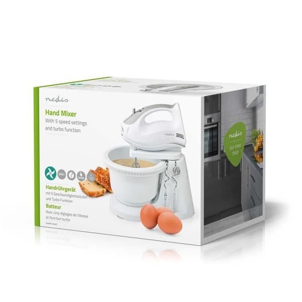 Nedis stavmixer | KAHM110CWT | Grå / Vit