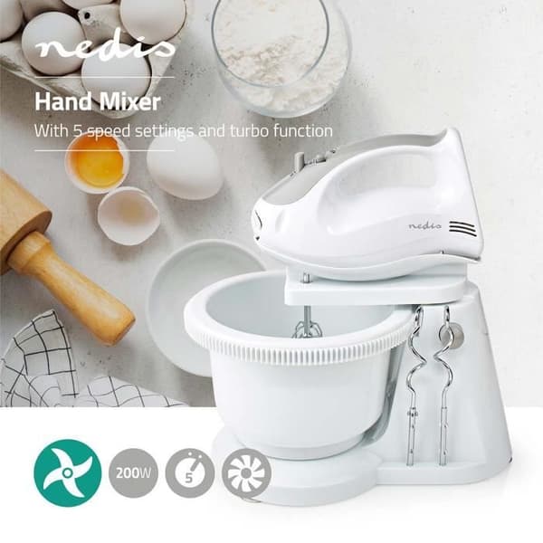 Nedis stavmixer | KAHM110CWT | Grå / Vit