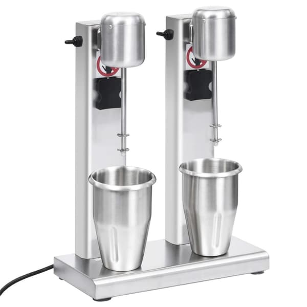 Milkshakeblender med dubbla koppar rostfritt stål 2 L