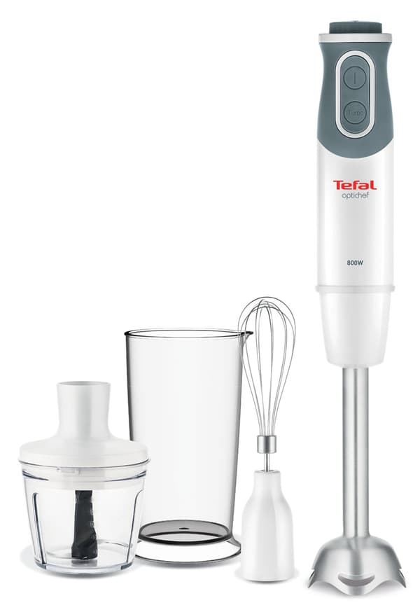 Tefal Optichef HB6431 0,8 L Stavmixer 800 W Kvartsmetallic, Vit