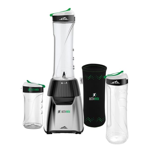 ETA ActivMix Blender To Go with 3 Tritan bottles – BPA-free – Silver