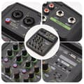 Miniatyrbillede 3 af 4: 4-kanals lydmixer, bærbart design, dynamisk lydkontrol, indbygget phantom-strøm
