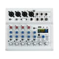 Miniatyrbillede 2 af 2: 7-kanals lydmixer, USB-forbindelse, Bluetooth-kompatibel, 88 digitale effekter,HVID